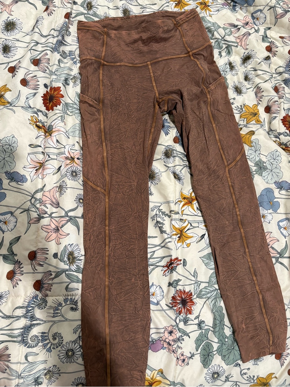 Lululemon High-Waist Brown Textured Leggings LIMITED EDITION